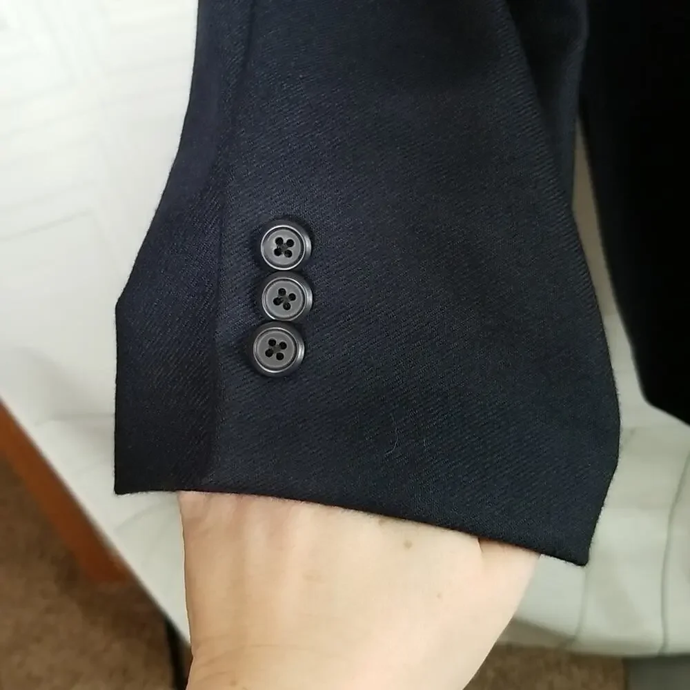 JOHN W. Nordstrom 44R Sport Coat Loro Pianna Italy 100% Cashmere Navy Two Button
